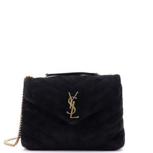 Saint Laurent Small Loulou Shoulder Bag Matelasse Chevron Suede